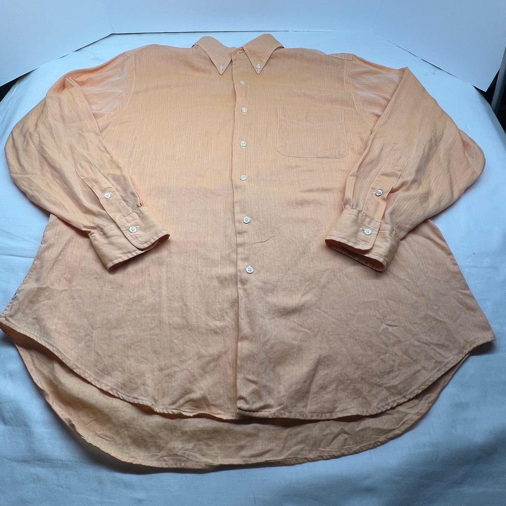 Lauren Ralph Lauren Men's Dress Shirt 16.5 32/33 Peach Classic‎ Fit
Herringbone